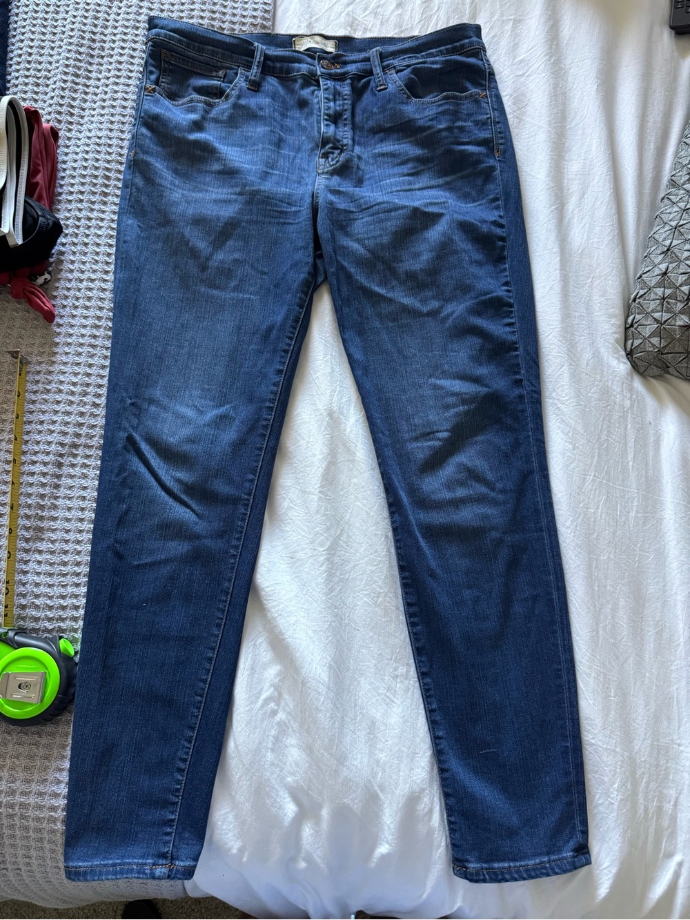 Madewell Women's Skinny Jeans in Dark Blue Denim